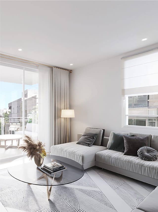 white jerusalem living room design