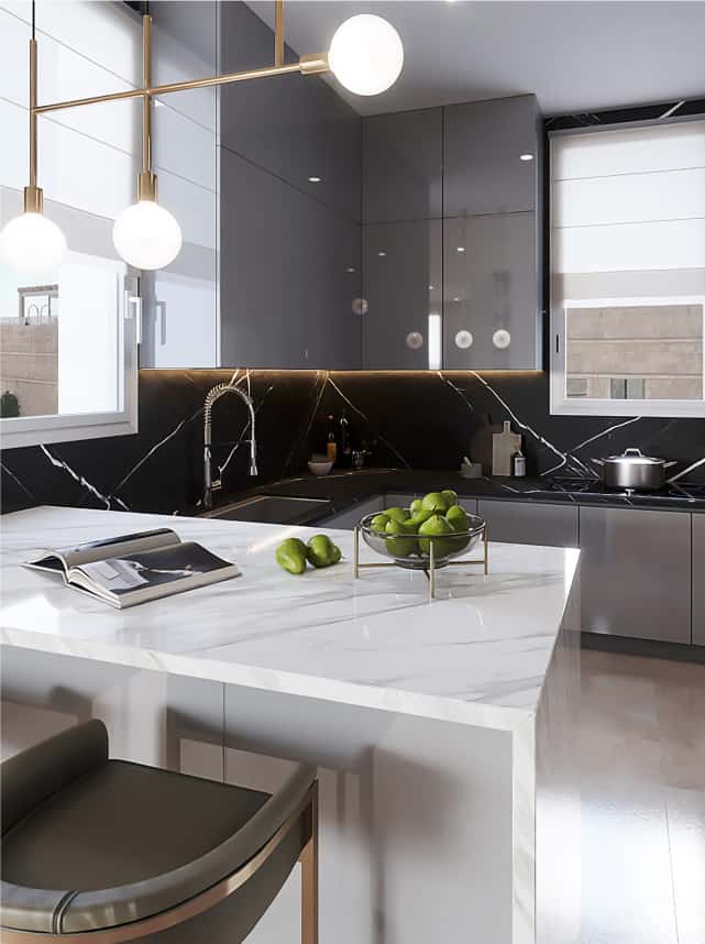 black and white kitchen design jerusalem